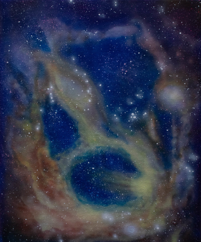 Galaxy scene: acrylic painting by timothy dempsey
